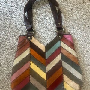 Lucky Brand Multicolor Chevron Shoulder Bag